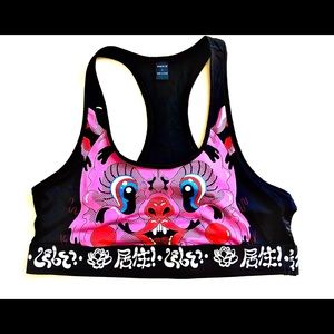 NWOT  Dragon Crop Top / Swim Top / Sports Bra 